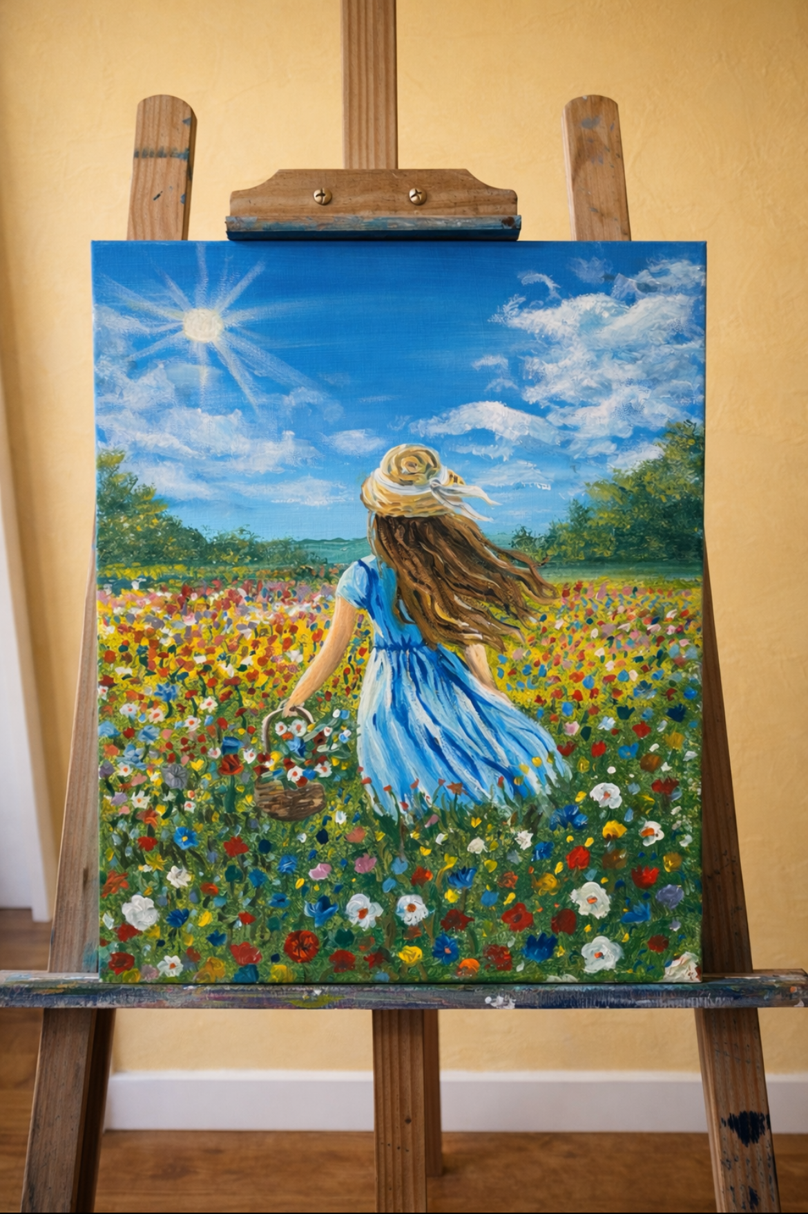 Peinture évasion florale